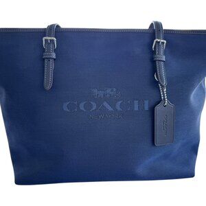 Coach Canvas and Leather City Zip Tote